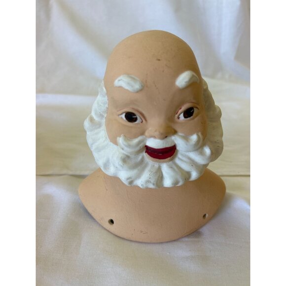Vintage Ceramic Santa Claus Head Figurine For DIY Crafts Or Decorations - Picture 1 of 2